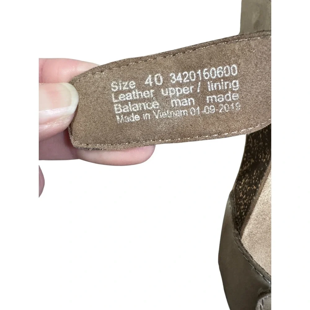 Dansko Wedge Sandals Womens 40 Brown‎ Excellent Leather Cork Strappy 3420160600